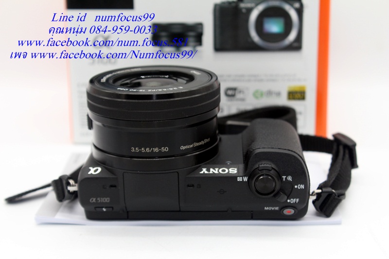ขายกล้อง Sony a5100 ร้อม เลนส์ 16-50mm สีดำ อดีตประกันศูนย์ สภาพสวย